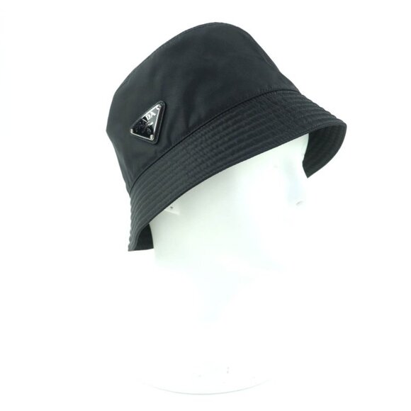 Prada 2 Hc137 re-nylon Triangle Logo Plate Triangle Plate Bucket Hat Black main image 4